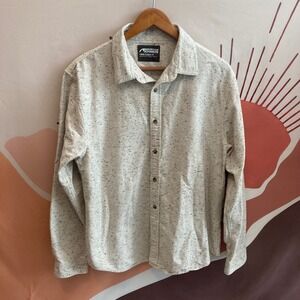 Mountain Khakis Womens Large Speckled Button Shirt Long Sleeve Outdoor